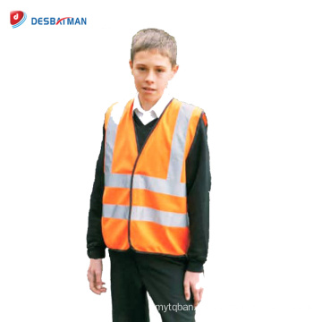 Primary School Students Hi Vis Viz Visibility Safety Vest Kids Jacket Waistcoat WIth Hook&Loop closure Reflective